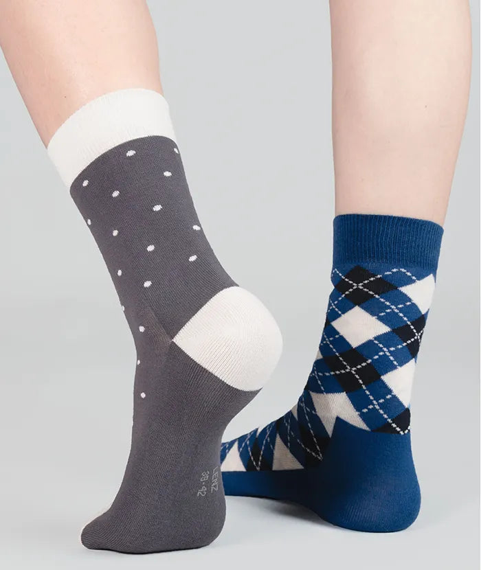 lenz-soft-touch-damen-socken-rhombus-blau image 3