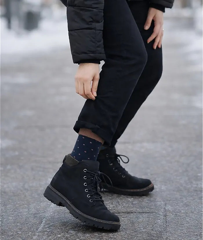 lenz-soft-touch-damen-socken-punkte-braun-damensocken image 3