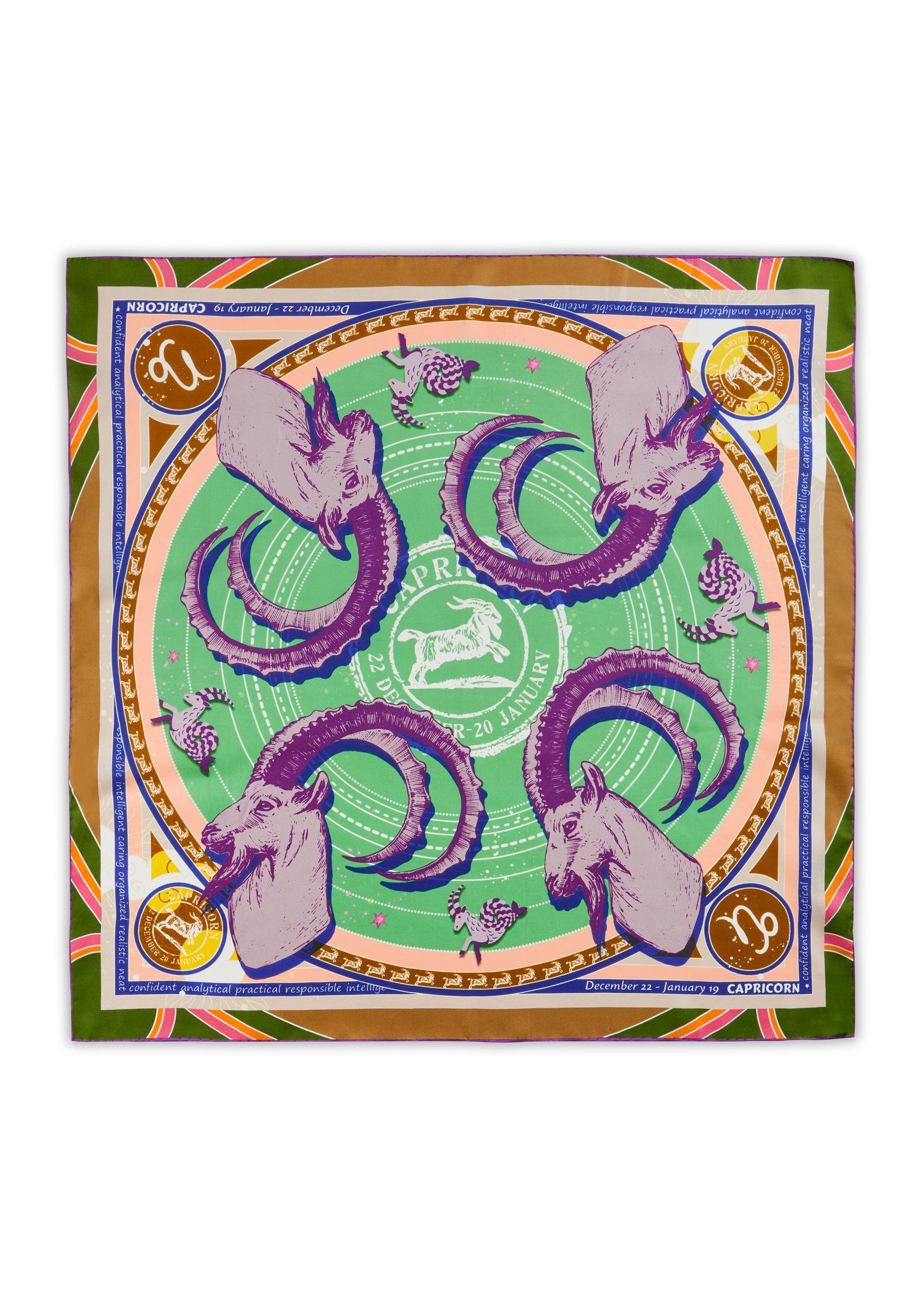 codello-zodiak-steinbock-seidentuch-aus-reiner-seide image 1