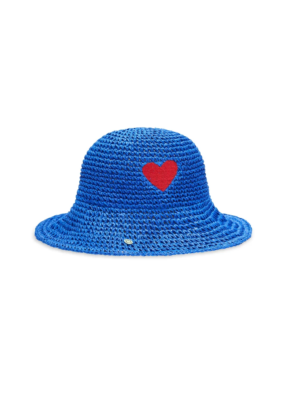 codello-bucket-hat-aus-paper-straw-geflochten-mit-herz-stickerei-blau image 1