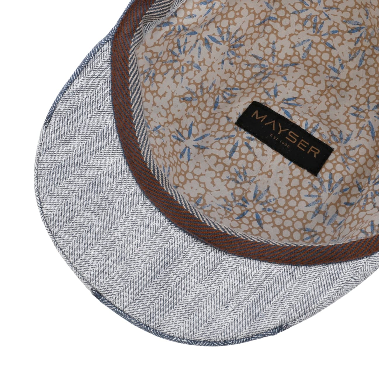 mayser-prince-twotone-leinen-flatcap-herren-fischgr-t image 4