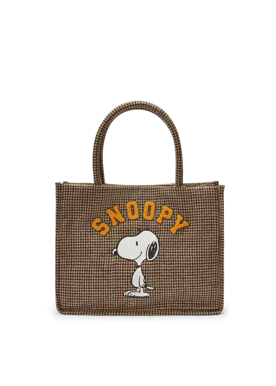 codello-peanuts-shopper-mit-karomuster-und-snoopy-motiv image 1