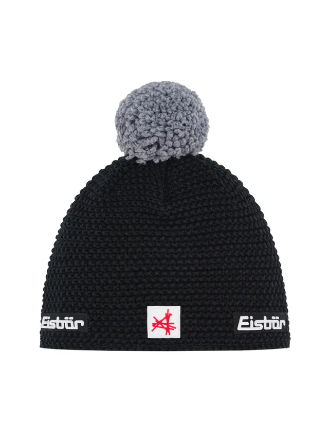 eisb-r-jamie-pompon-bommelm-tze-merino-mit-fleece-unisex-strickm-tze image 1