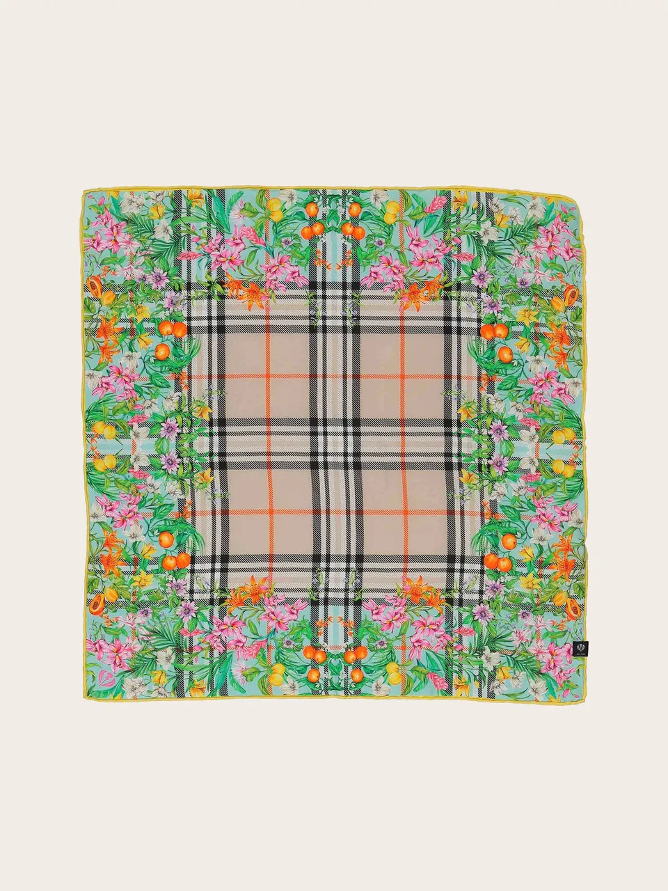 fraas-seidentuch-fraas-plaid-karo-mit-dschungel-print-51-x-51-cm image 1