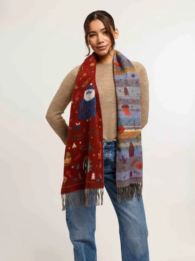 fraas-cashmink-schal-mit-weihnachts-design-35-x-200-cm image 1