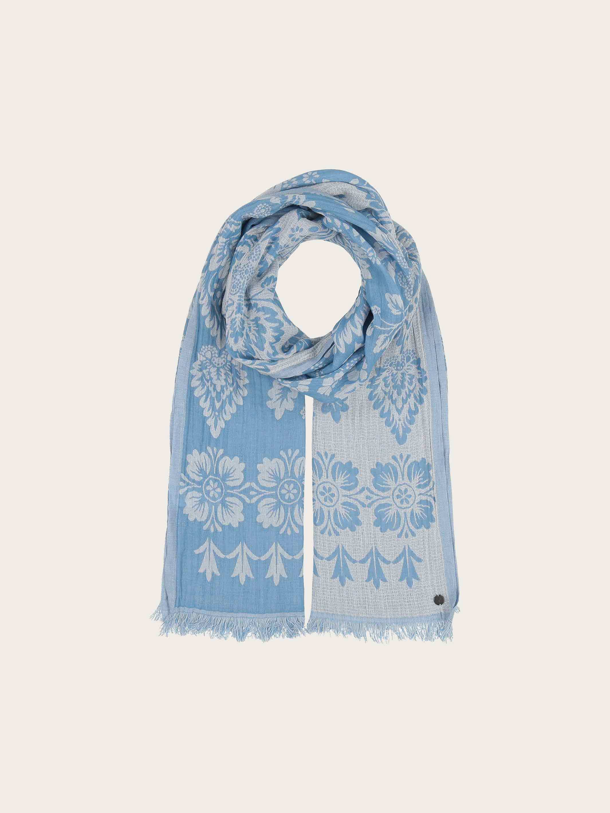 fraas-sustainability-edition-schal-damast-floral-double-face-bio-baumwolle-70-x- image 2