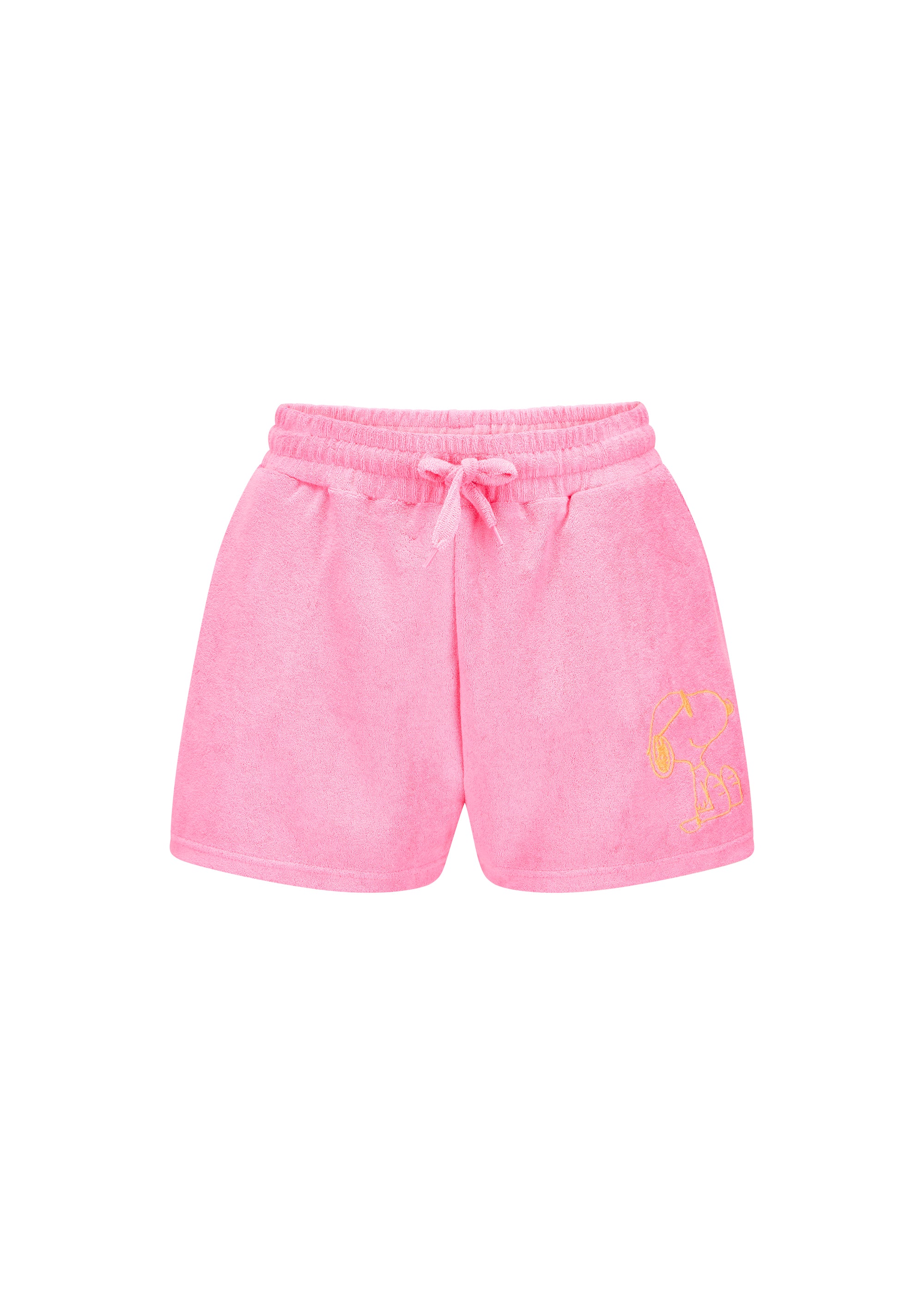 codello-peanuts-frottee-shorts-mit-snoopy-stickerei-in-pink image 1