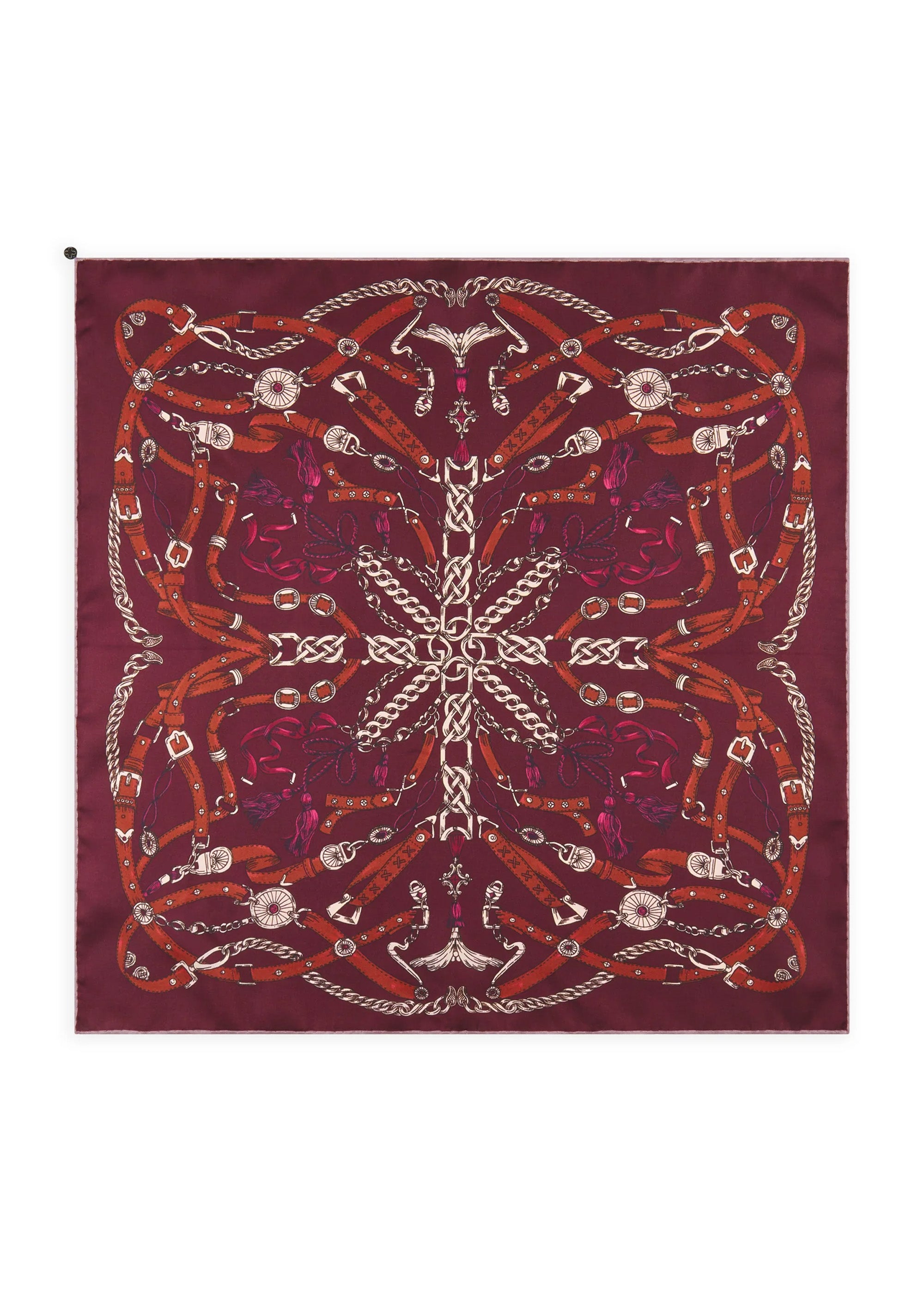 codello-seiden-nickituch-mit-ketten-print-in-bordeaux image 1