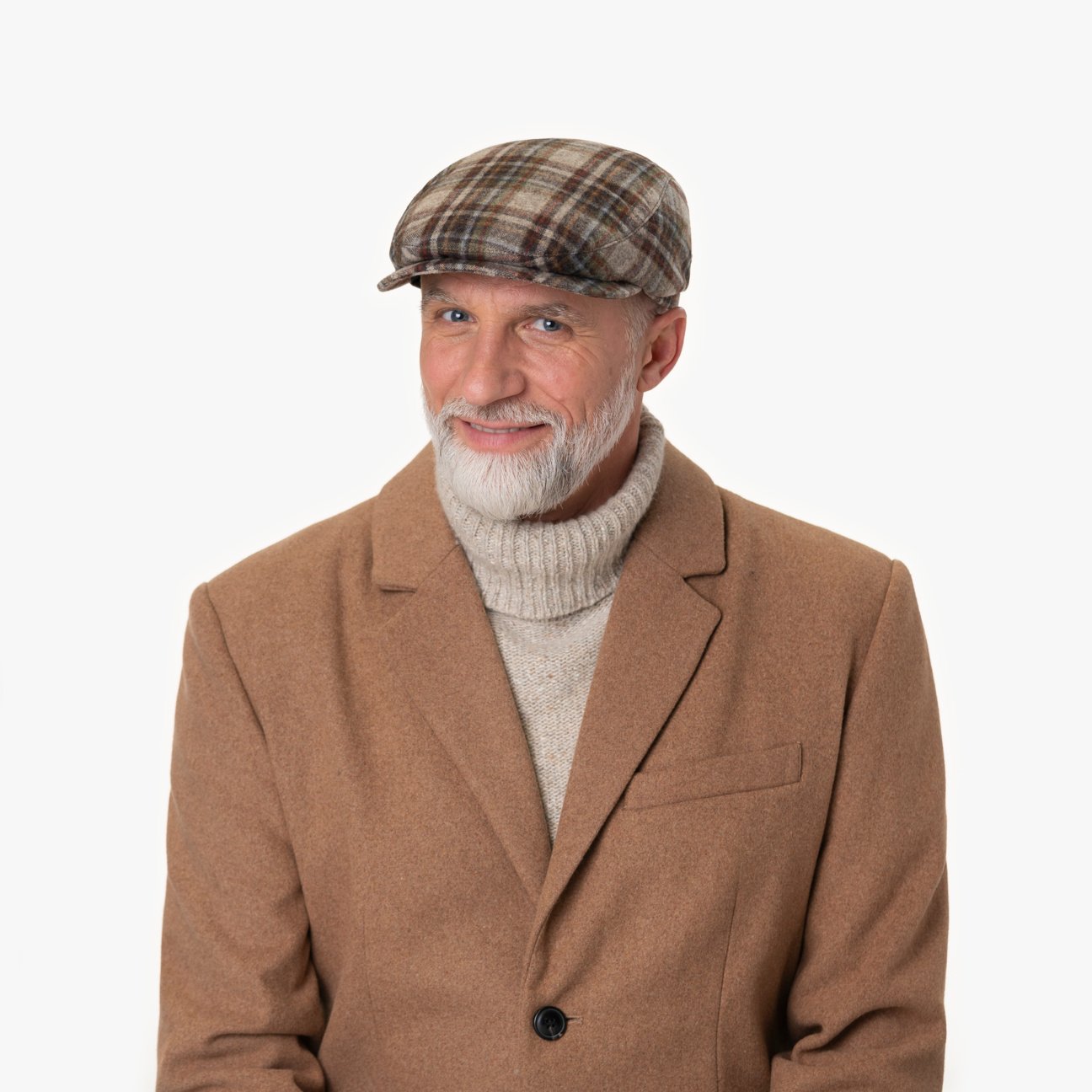 mayser-kent-check-flatcap-schieberm-tze-karo-wolle-kaschmir image 1