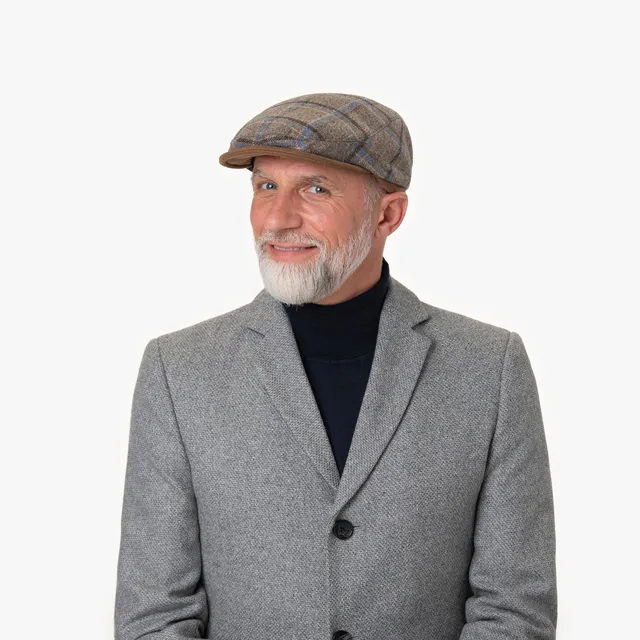 mayser-frankie-soft-casual-flatcap-herren-flatcap-karo-aus-merinowolle image 1