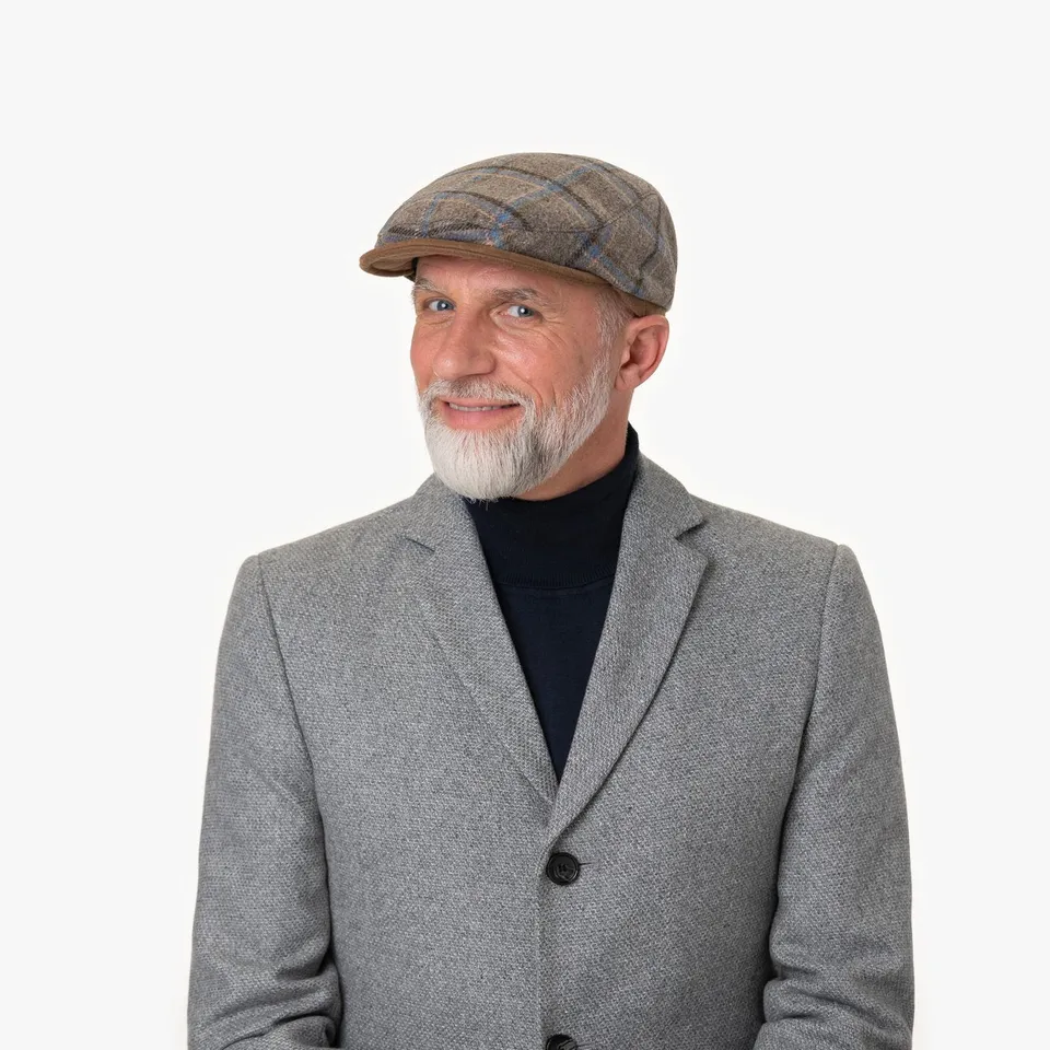 mayser-frankie-soft-casual-flatcap-herren-flatcap-karo-aus-merinowolle image 1