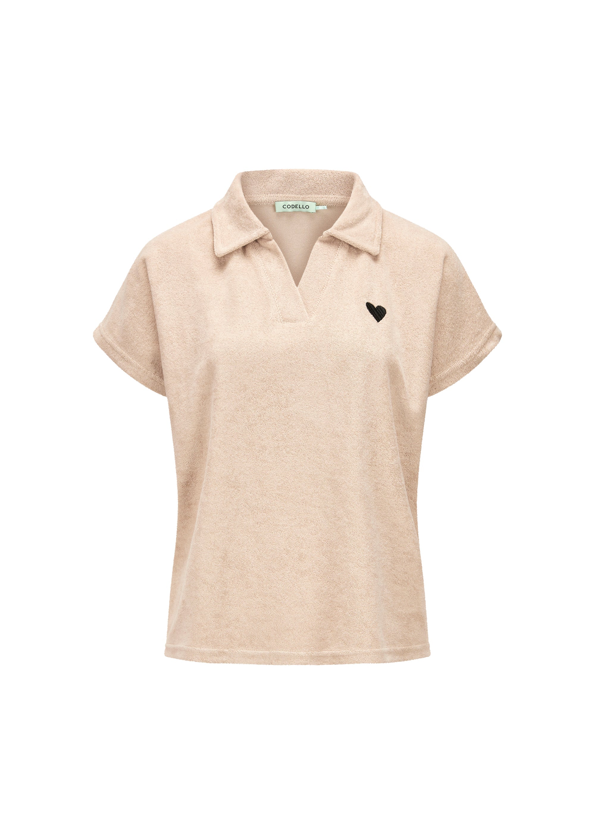 codello-frottee-shirt-mit-herz-stickerei-cropped-baumwoll-mix image 1