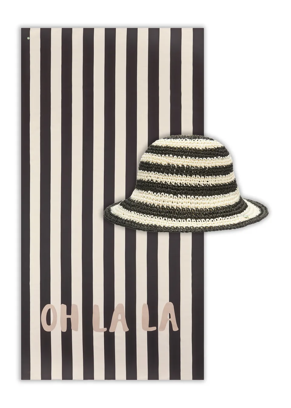 codello-set-aus-sonnenhut-und-strandtuch-bucket-hat-paper-straw-streifen-mikrofa image 1