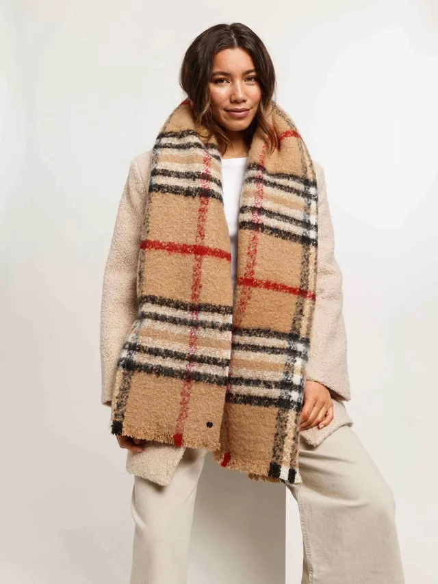 fraas-schal-mit-fraas-plaid-karo-kuschelschal-40-x-200-cm-mit-wollanteil image 1