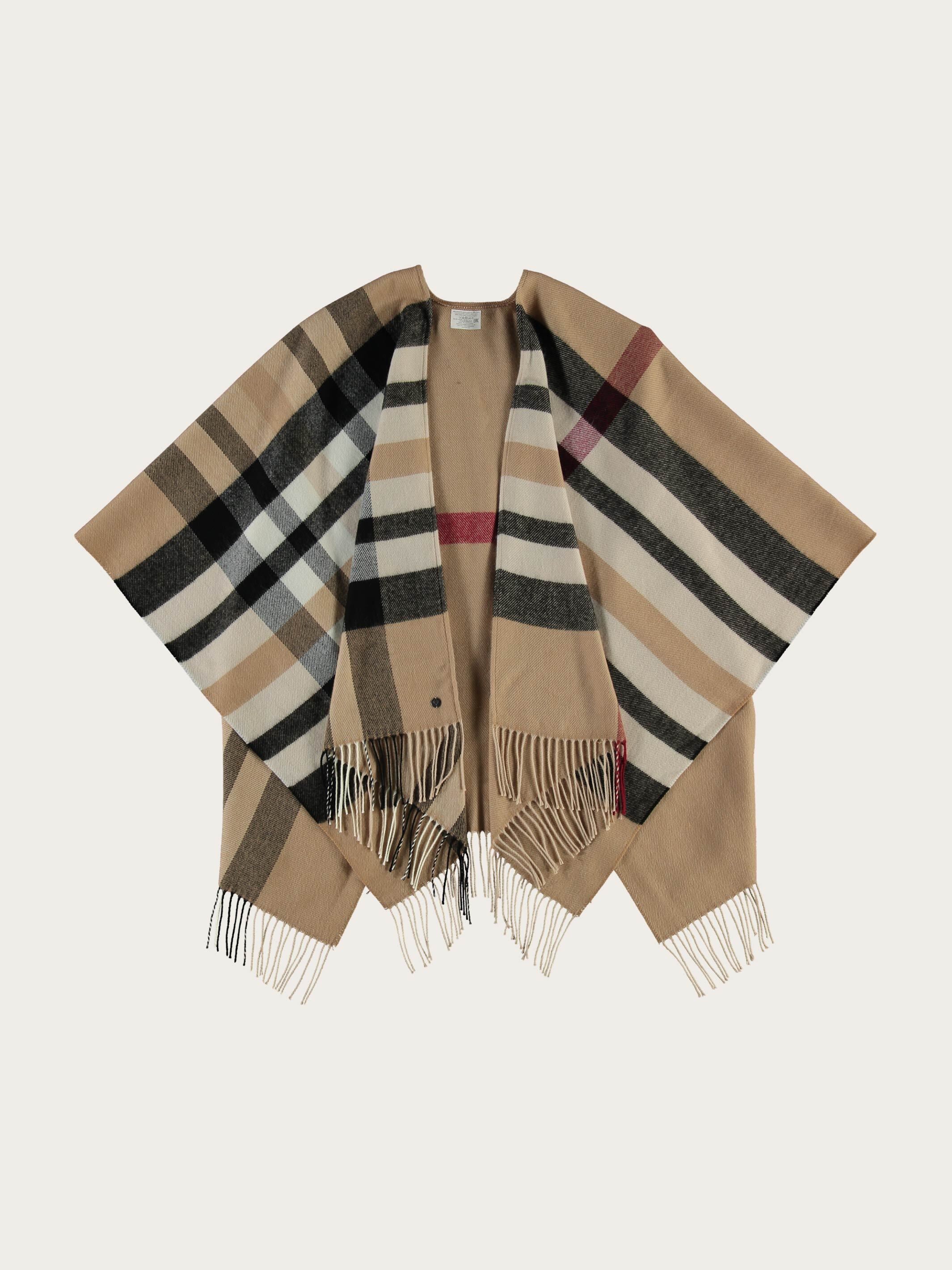 fraas-poncho-mit-fraas-plaid-karo-aus-polyacryl-130-x-150-cm-damen-ruana-in-blau image 2