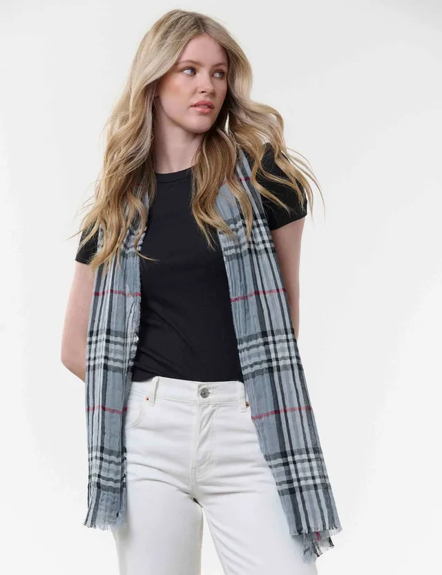fraas-plaid-herrenschal-mit-krepp-optik-aus-baumwolle-40-x-180-cm image 1