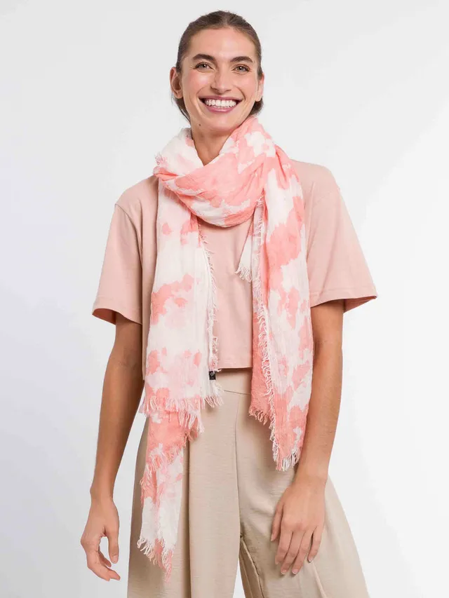 fraas-sommerschal-mit-marmor-muster-zweifarbig-87-x-194-cm image 1