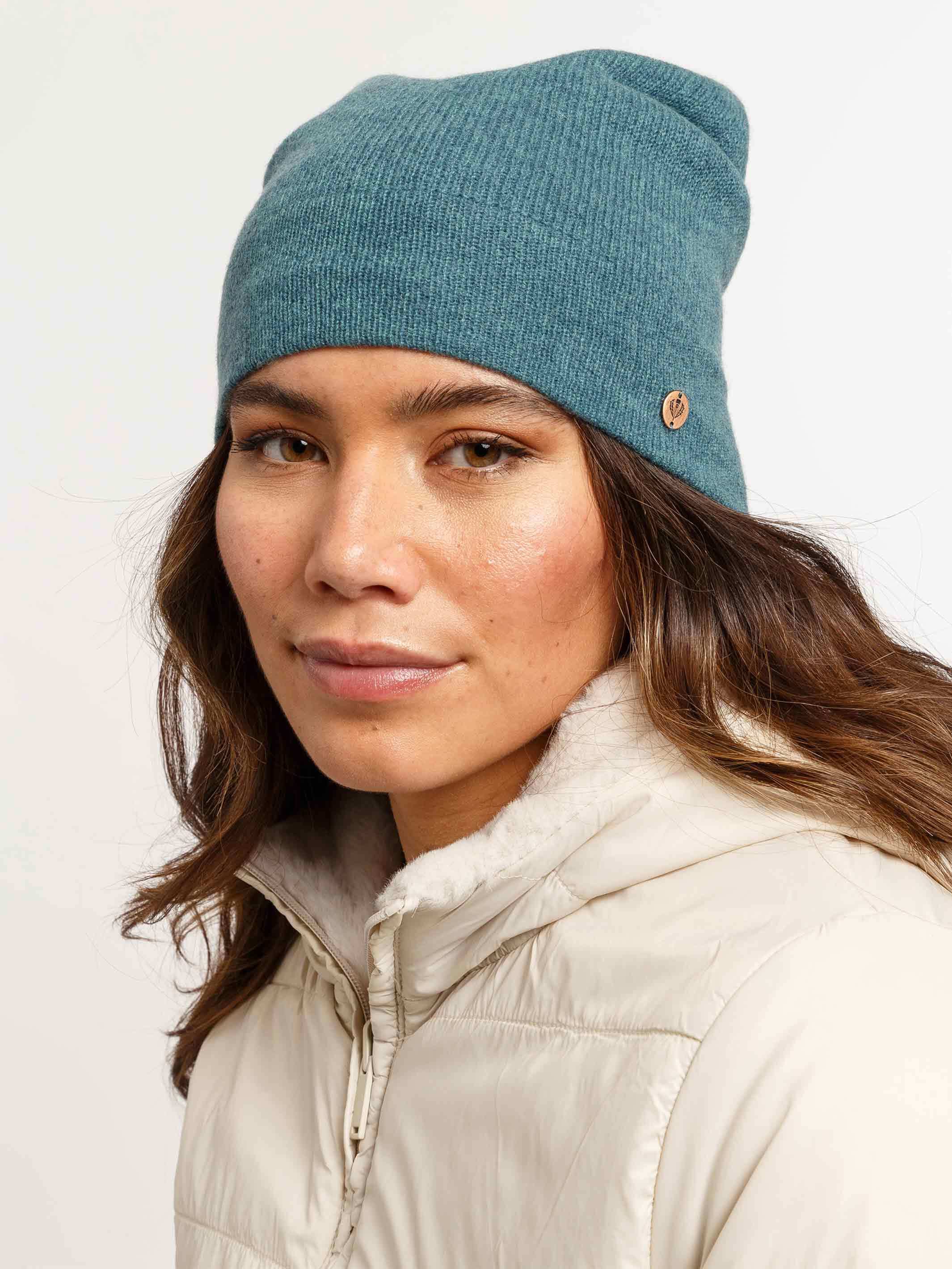 fraas-strickm-tze-aus-reinem-kaschmir-damen-m-tze-in-blau image 5