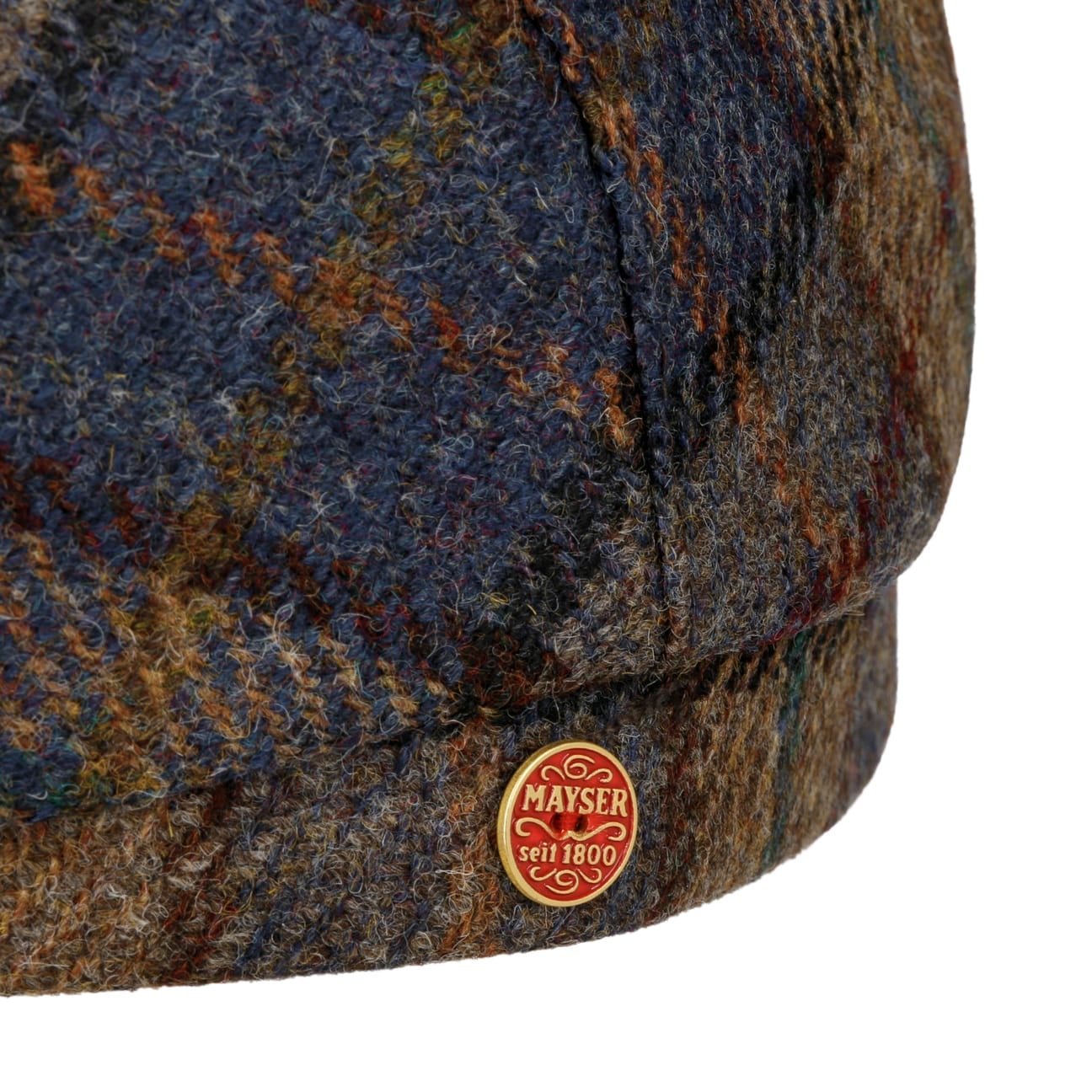mayser-frankie-soft-check-shetland-flatcap-schurwoll-flatcap image 5