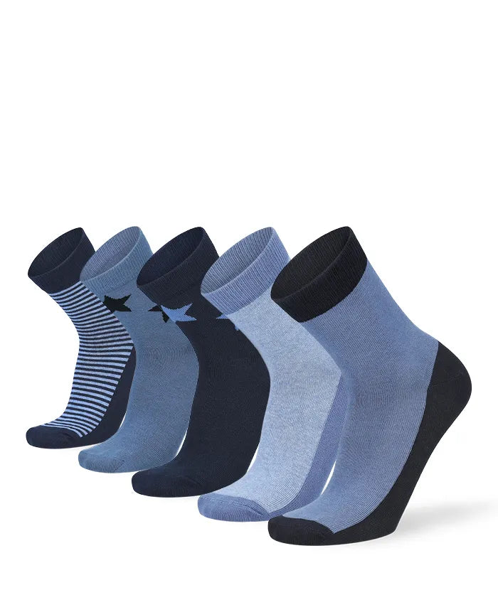 lenz-kindersocken-baumwolle-jungen-5-paar-sterne image 1