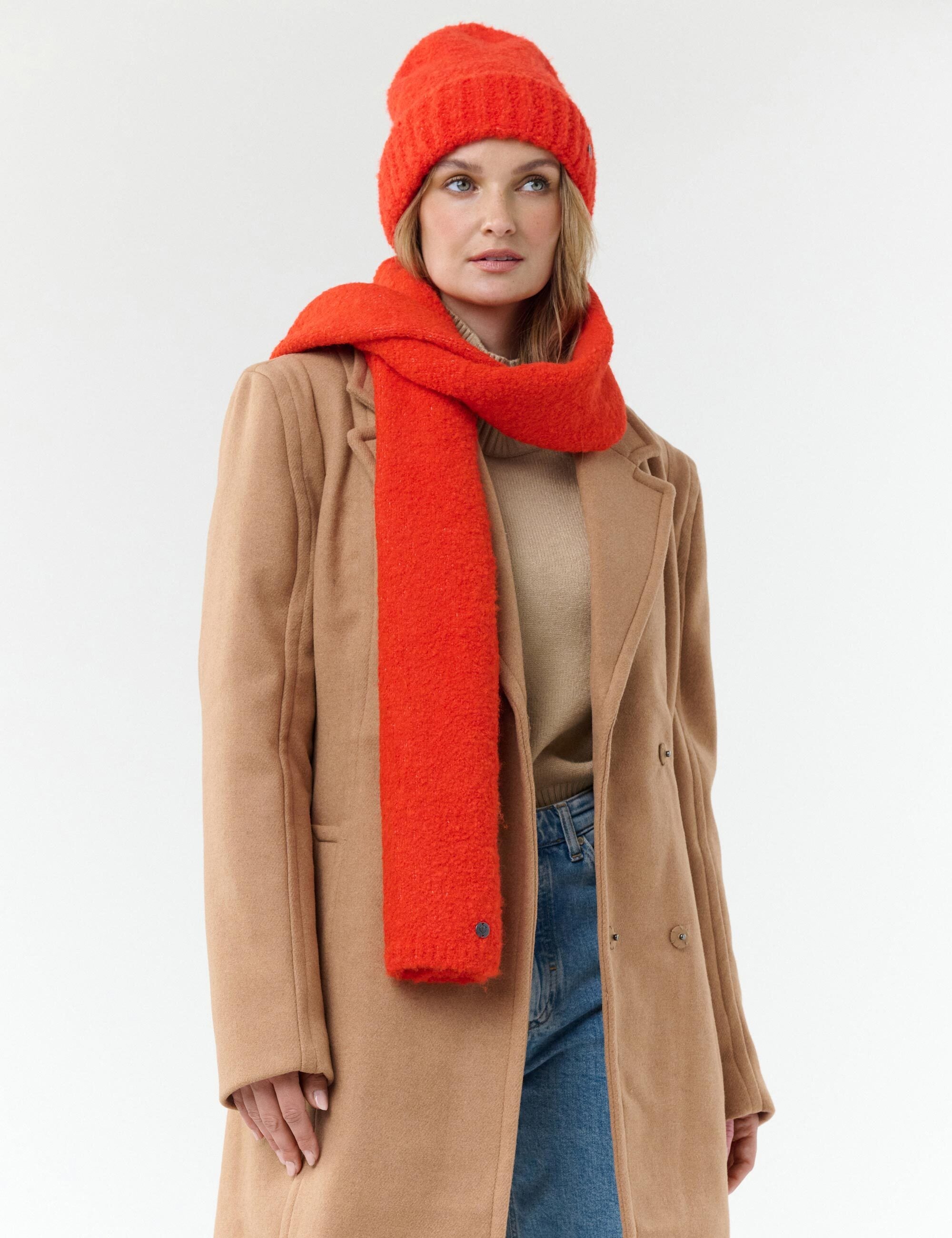 fraas-sustainability-edition-strickschal-einfarbig-kuscheliger-boucl-schal-30-x- image 5