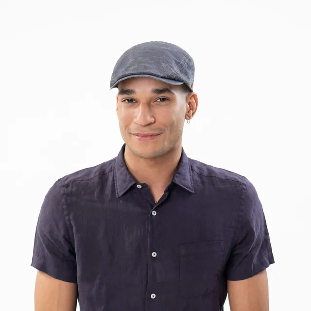 mayser-delian-uv-schutz-flatcap-denim-baumwoll-leinen-schieberm-tze image 1