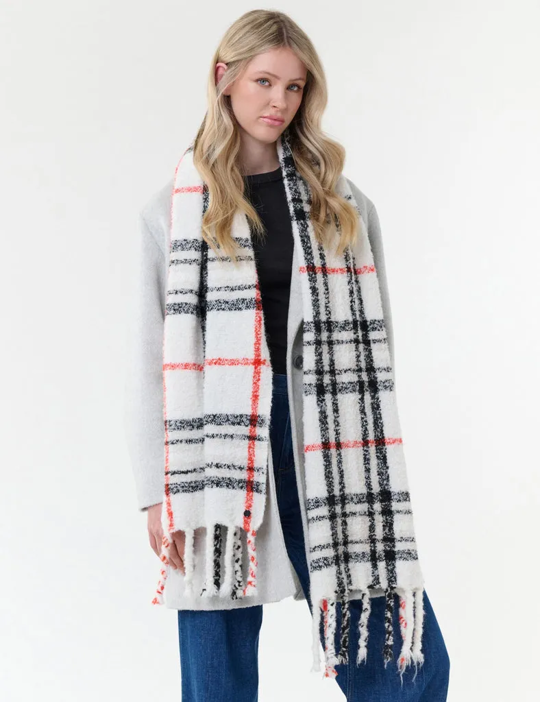 fraas-sustainability-edition-schal-38-x-200-cm-mit-plaid-karo-und-xl-fransen image 1