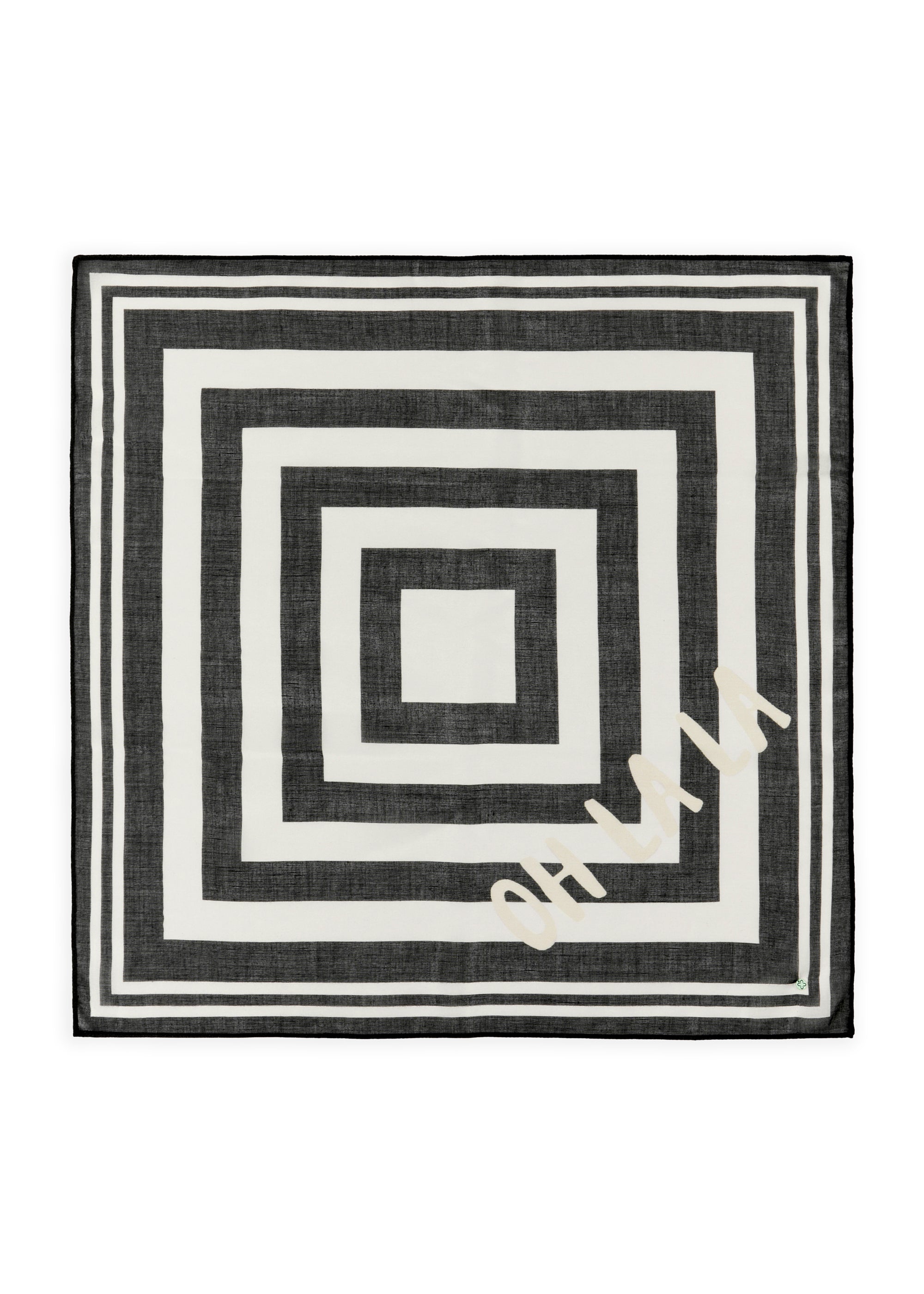 codello-bandana-aus-modal-mix-mit-karomuster-und-oh-la-la-schriftzug image 1