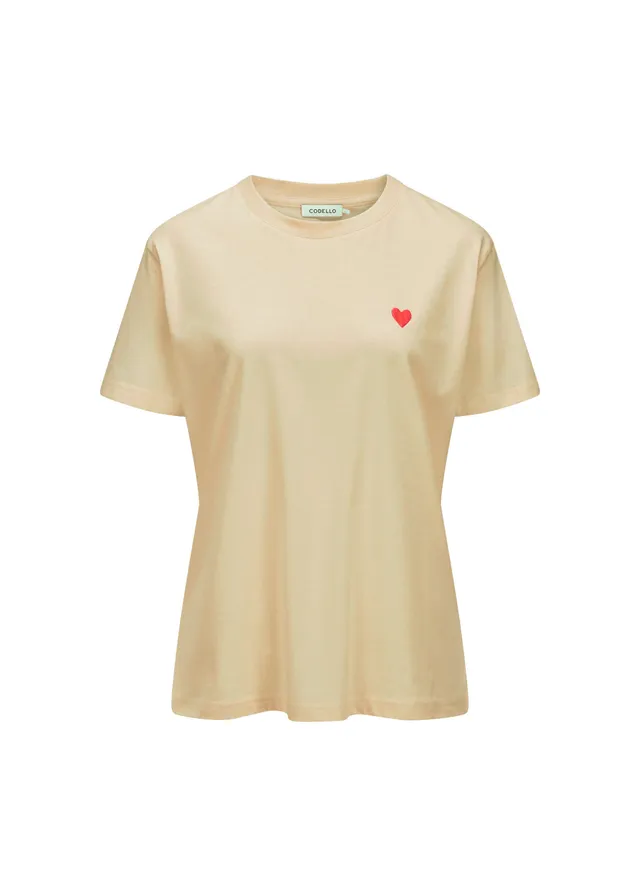 codello-t-shirt-aus-baumwolle-mit-herz-stickerei image 1