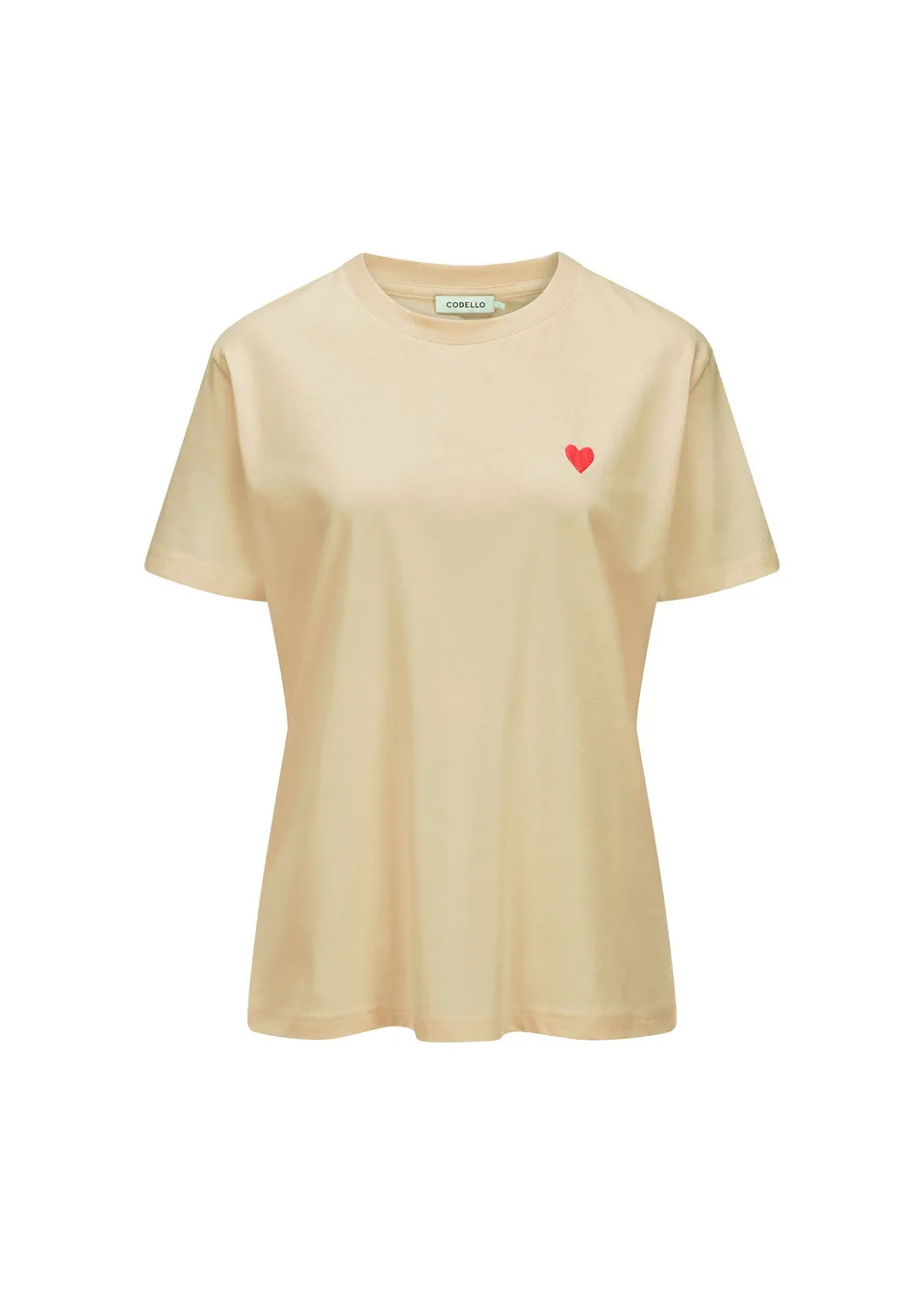 codello-t-shirt-aus-baumwolle-mit-herz-stickerei image 1