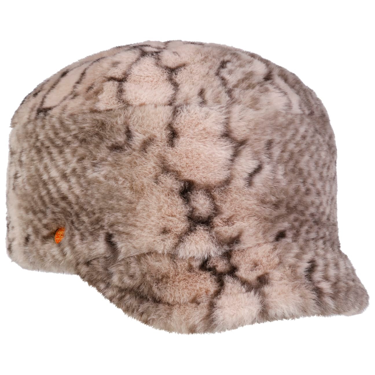 mayser-fijara-fake-fur-ballonm-tze-damen-tiermuster-rosa-baumwollfutter image 2