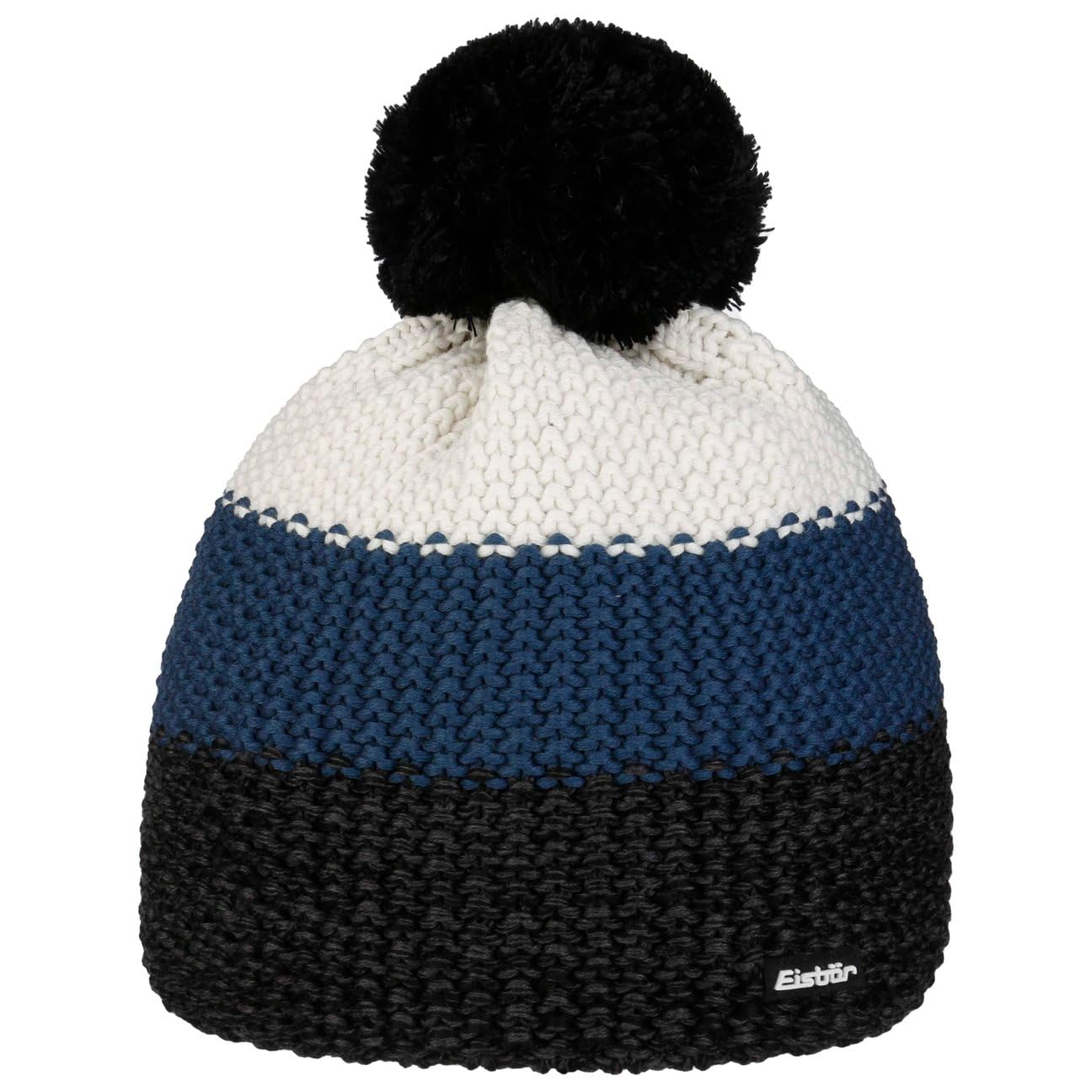 eisb-r-star-pompon-rl-beanie-strickm-tze-mit-bommel-und-fleecefutter-merinowolle image 2