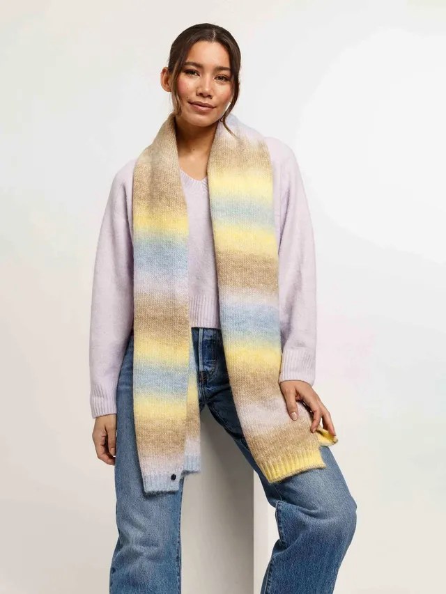 fraas-regenbogen-strickschal-mit-farbverlauf-wolle-35-x-180-cm image 1