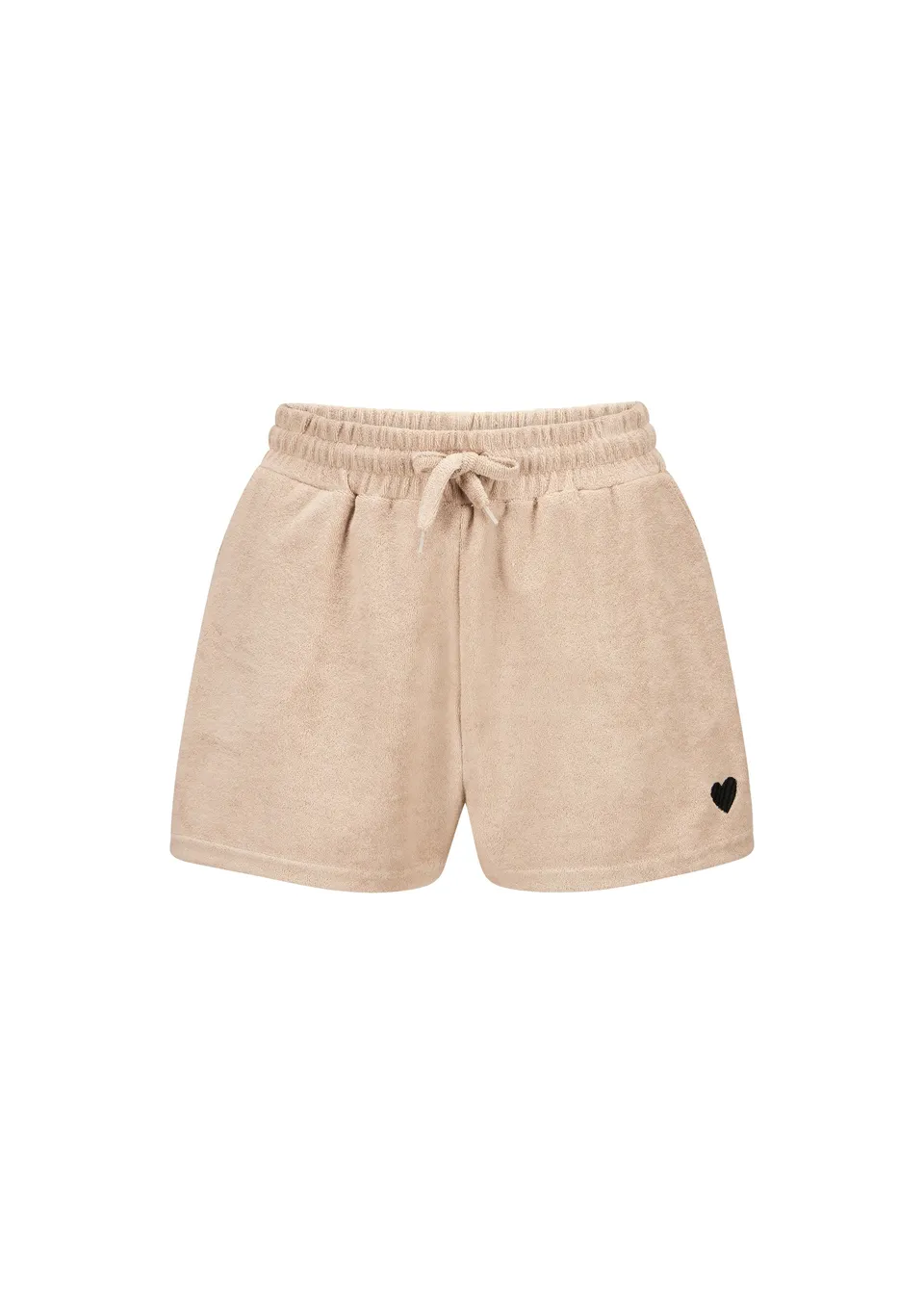 codello-frottee-shorts-mit-herz-stickerei-baumwoll-mix-summer-collection image 1