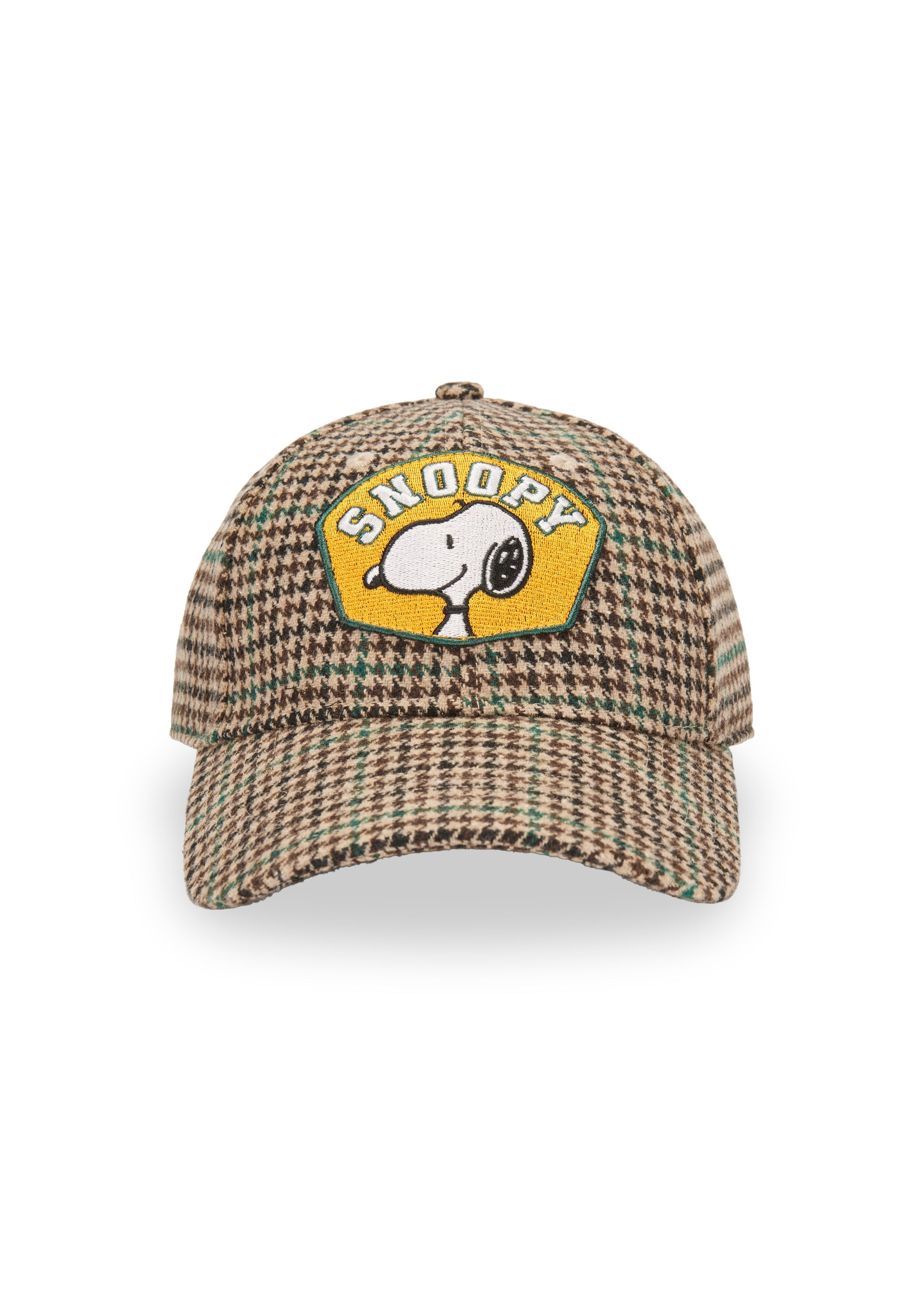 codello-peanuts-cap-karo-muster-snoopy-patch-mit-wollanteil image 1