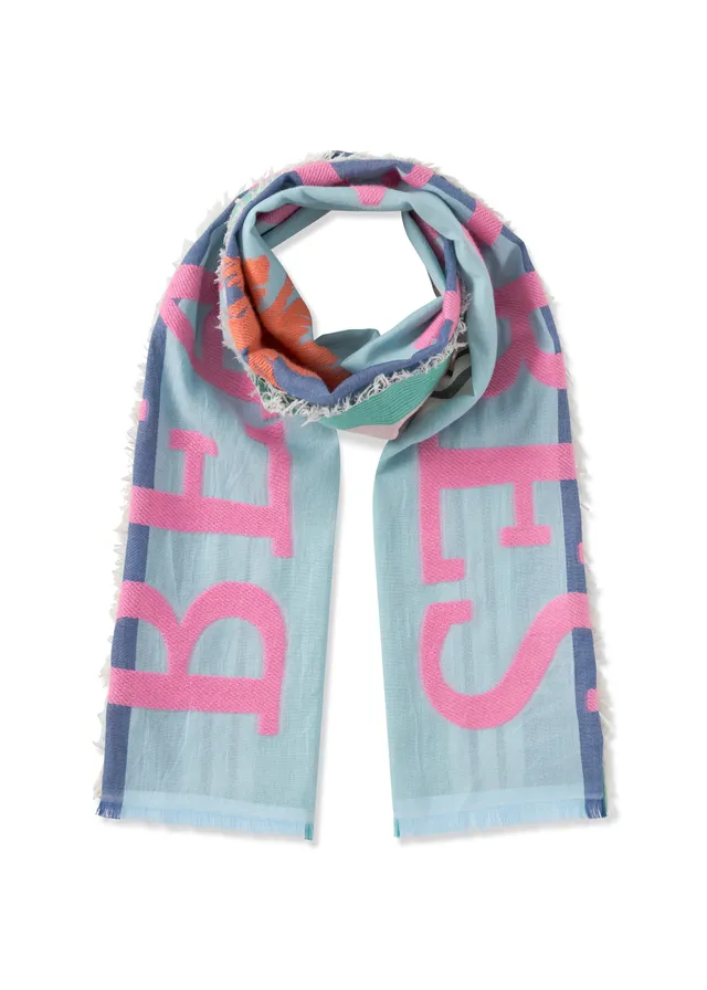 codello-schal-aus-baumwoll-mix-mit-beach-vibes-schriftzug-s26-d03 image 1