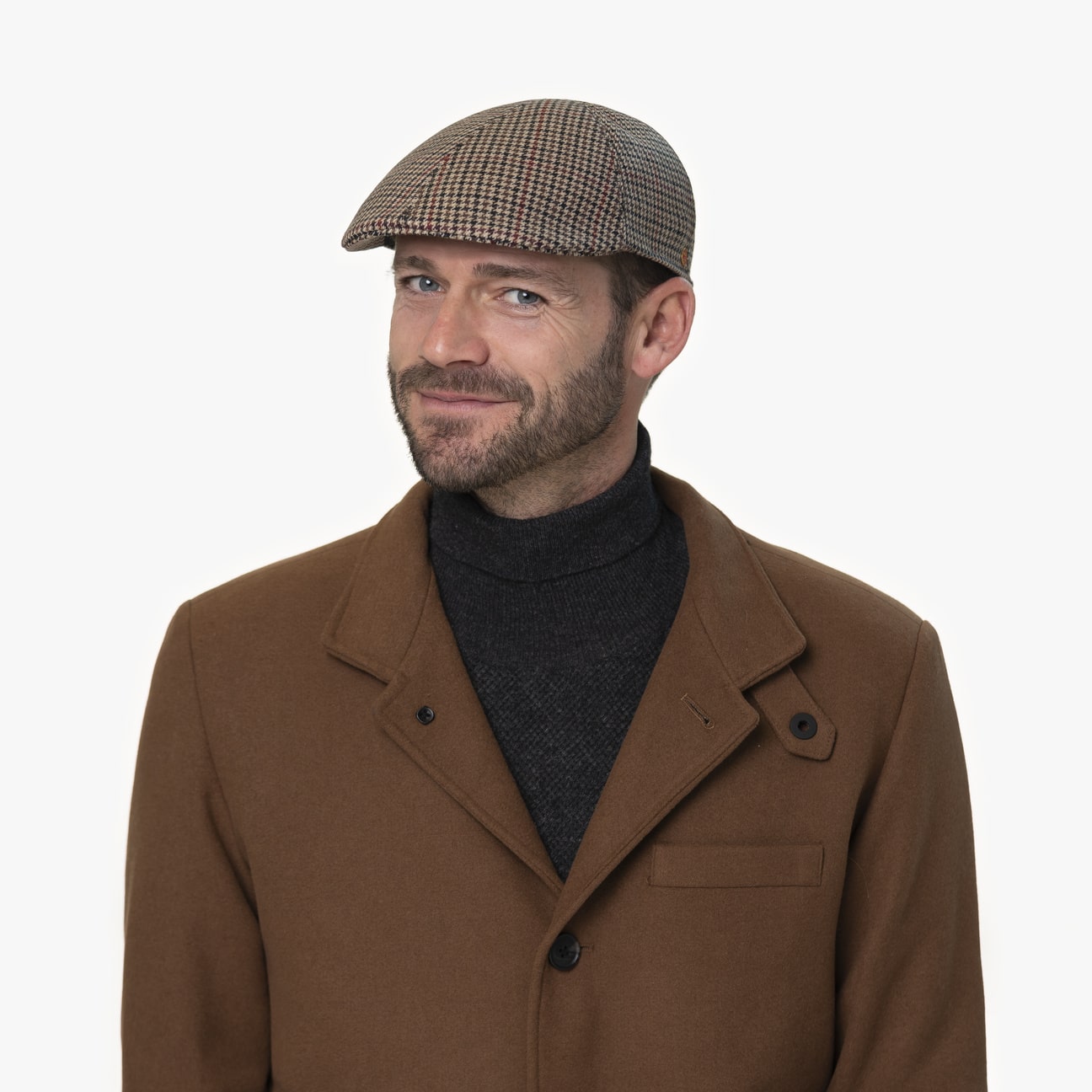 mayser-paddy-casual-houndstooth-flatcap-herren-schieberm-tze image 1