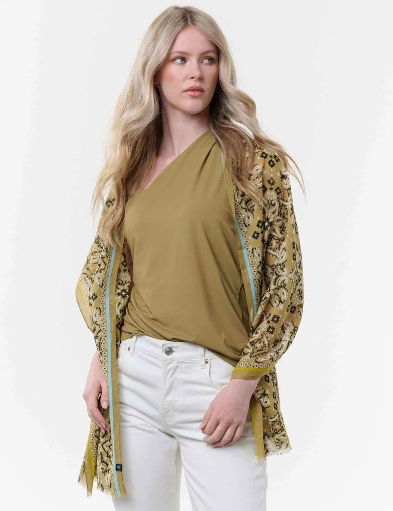 fraas-schal-paisley-print-aus-reiner-baumwolle-50-x-180-cm image 1