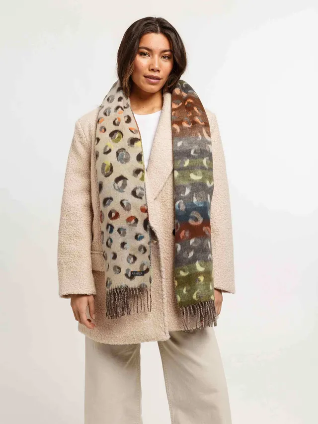 fraas-doubleface-cashmink-schal-buntes-leo-muster-44-x-200-cm image 1