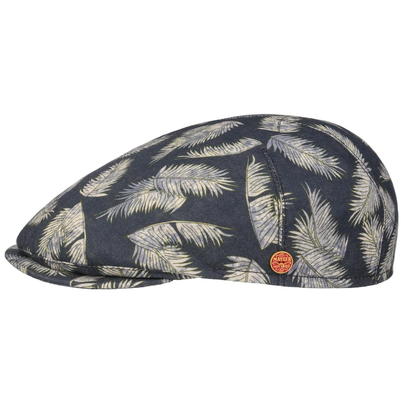 mayser-sidney-leaf-flatcap-sommer-flatcap-mit-blumenmuster-aus-leinen image 1