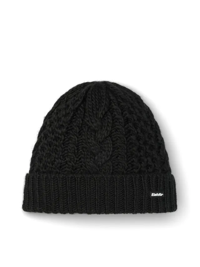 eisb-r-afratos-merino-wollm-tze-damen-mit-fleece-und-zopfmuster image 1
