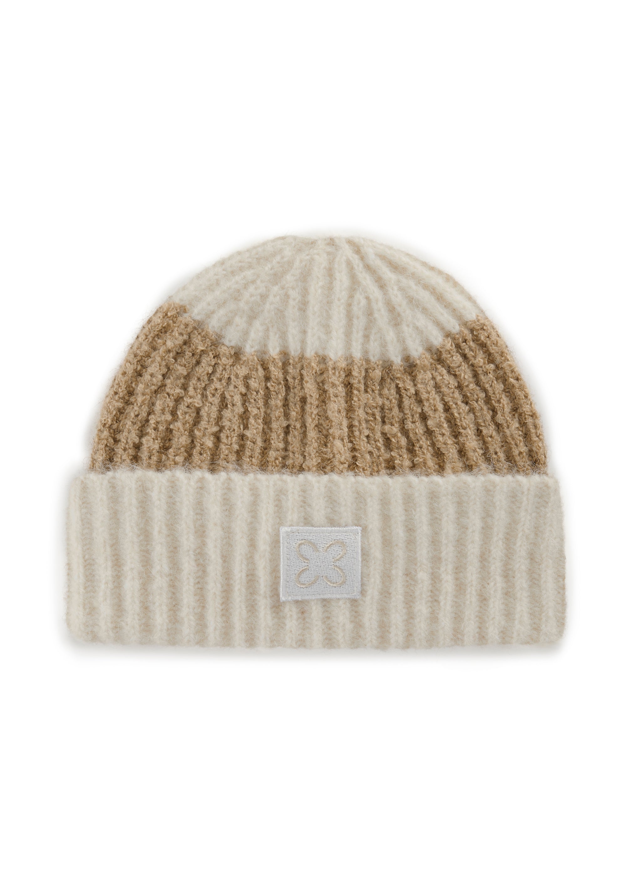 codello-kuschelige-m-tze-beanie-aus-boucl-und-rippstrick image 1