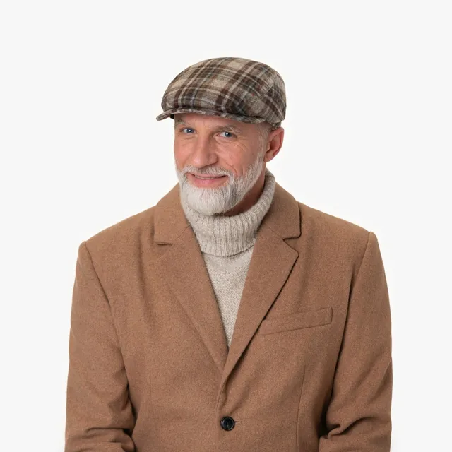 mayser-kent-check-flatcap-schieberm-tze-karo-wolle-kaschmir image 1