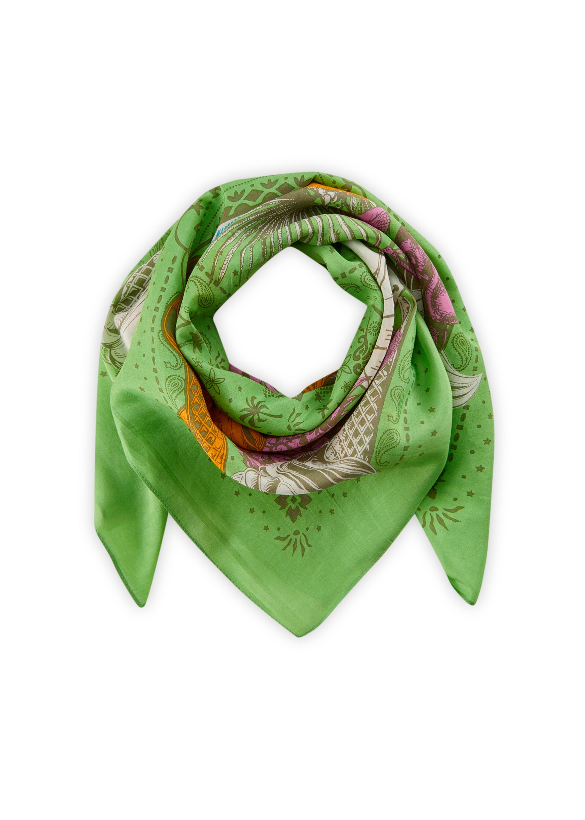 codello-premium-bandana-carr-70x70-aus-baumwoll-seide-mix-mit-sommermotiven image 2