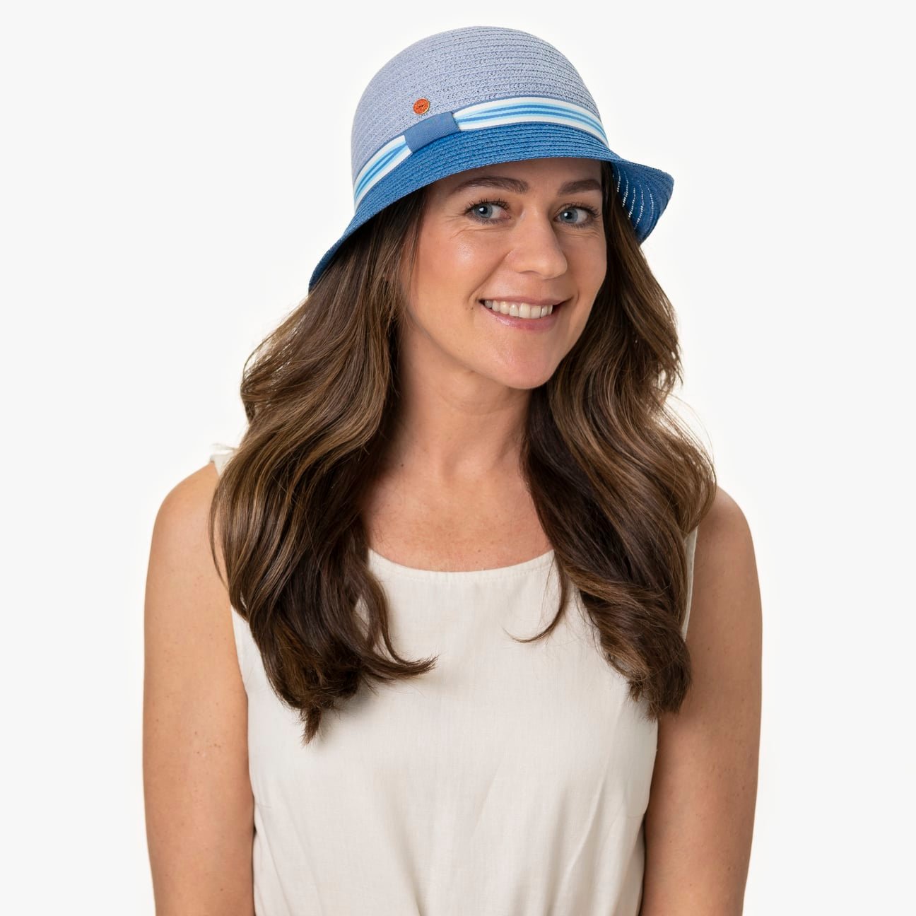 mayser-nanni-twotone-strohhut-damen-glockenhut-aus-papierstroh-faltbar image 1