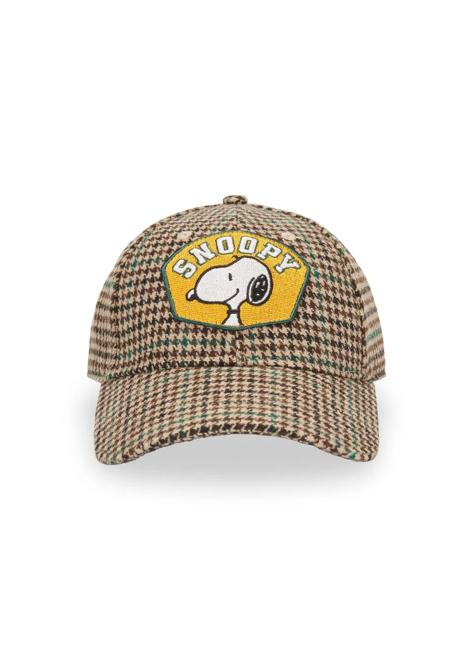 codello-peanuts-cap-karo-muster-snoopy-patch-mit-wollanteil image 1