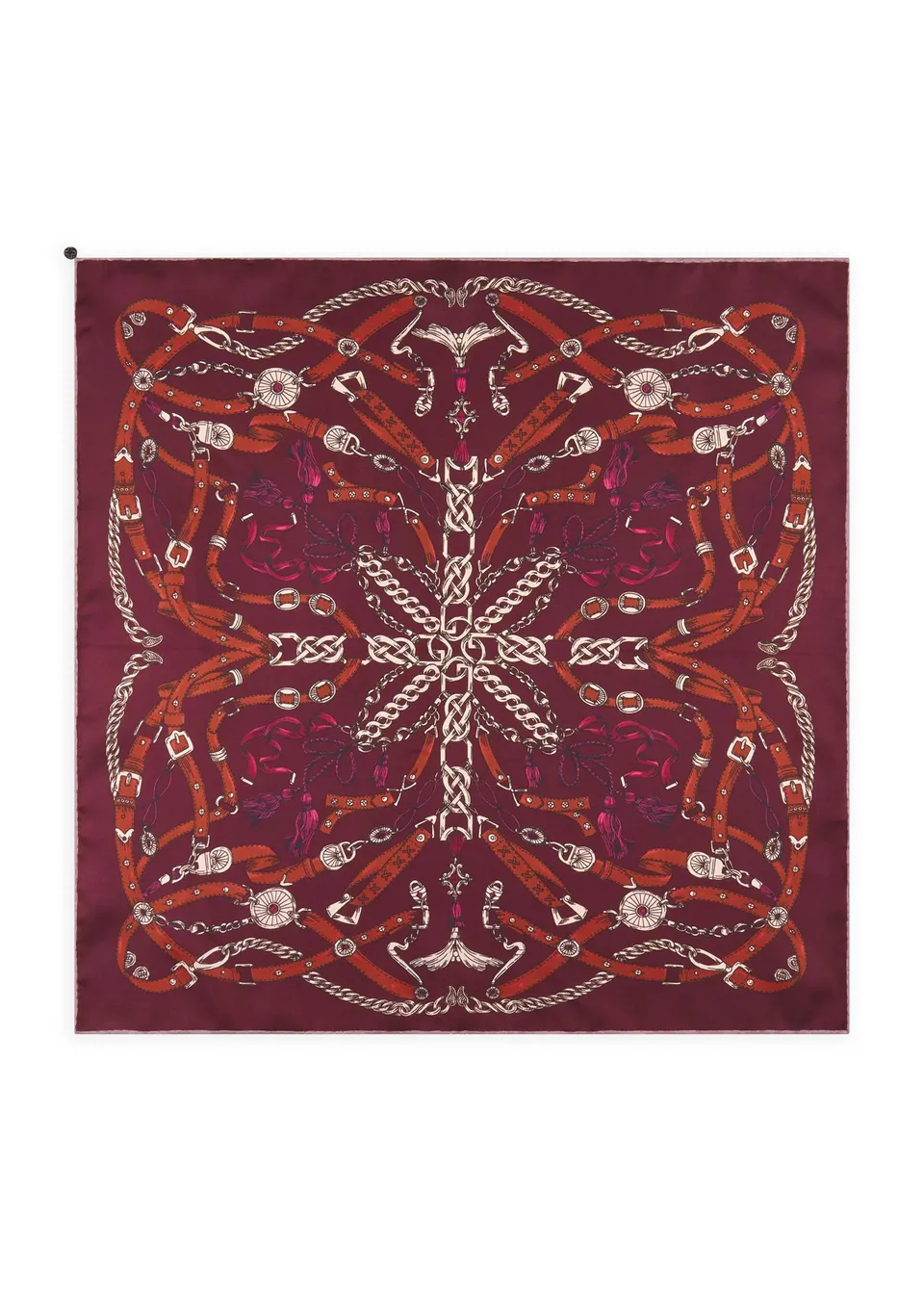 codello-seiden-nickituch-mit-ketten-print-in-bordeaux image 1
