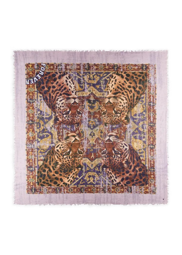 codello-tuch-aus-wolle-mit-leoparden-motiv-und-forever-stickerei image 1