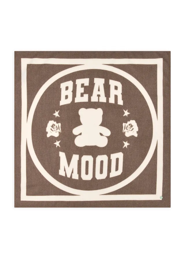 codello-kaschmirweiches-tuch-mit-teddy-motiv-und-bear-mood-schriftzug image 1