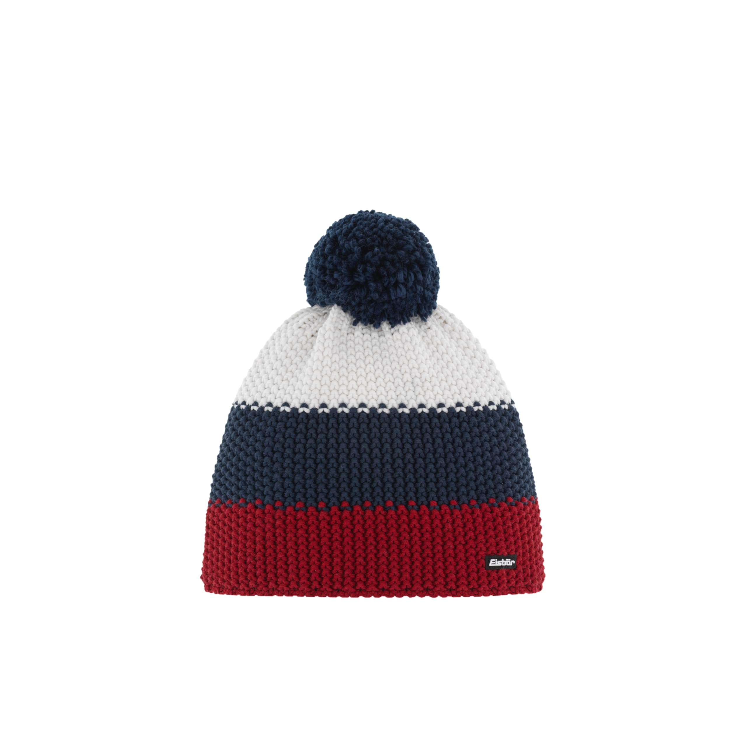 eisb-r-star-pompon-beanie-m-tze-unisex-grobstrick-mit-wollbommel image 1
